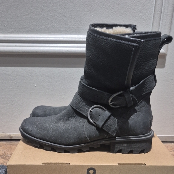 SOREL- WATERPROOF MOTO LEATHER BOOTS - Picture 2 of 12